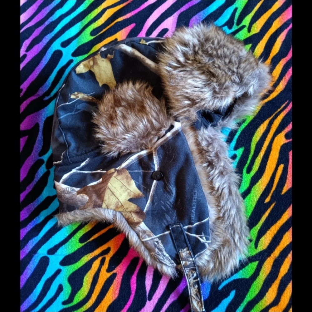 🖤 3M Thinsulate Hot Shot Faux Fur Winter Hat Realtree Camo Large Adult Unisex